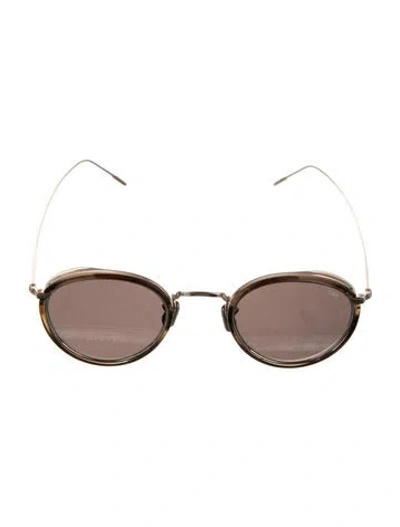 Pre-owned Eyevan 7285 Round Tinted Sunglasses In Multi