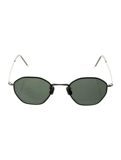 Pre-owned Eyevan 7285 Round Tinted Sunglasses In Silver