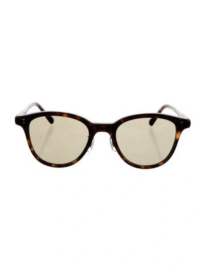 Pre-owned Eyevan 7285 Round Tinted Sunglasses W/ Tags In Brown
