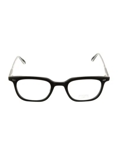 Pre-owned Eyevan 7285 Square Eyeglasses In Black