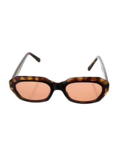 Pre-owned Eyevan 7285 Square Tinted Sunglasses In Black