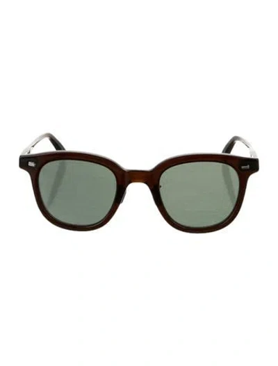 Pre-owned Eyevan 7285 Wayfarer Tinted Sunglasses In Brown