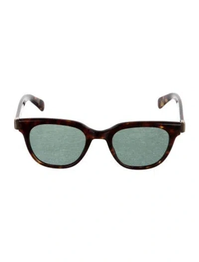 Pre-owned Eyevan 7285 Wayfarer Tinted Sunglasses W/ Tags In Brown