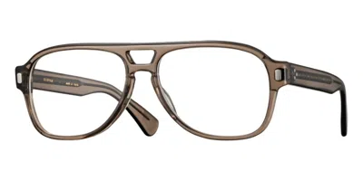 Eyevan Brett-e Smk Men's Glasses Brown Size 55 - Free Lenses - Blue Light Block Available