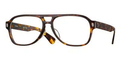 Eyevan Brett-e Tort Men's Glasses Tortoiseshell Size 55 - Free Lenses - Blue Light Block Available In Brown