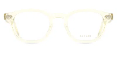 Eyevan Byron-e Ecr Men's Glasses Yellow Size 47 - Free Lenses - Blue Light Block Available