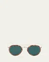 Eyevan Men's 762 Sunglasses In Blue Pattern