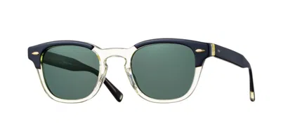 Eyevan Webb Sq-e Sun Pbk/ecr-bk Men's Sunglasses Yellow Size 47