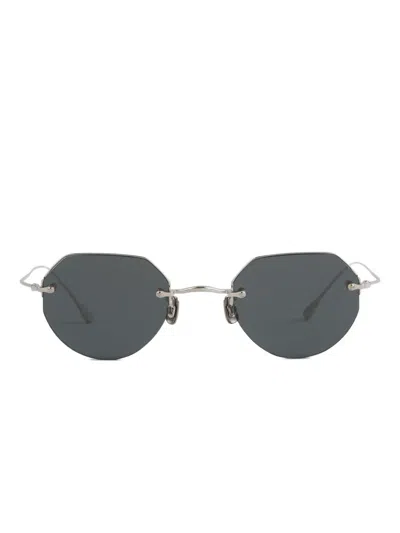 Eyevan7285 189 Hexagonal Metal Sunglasses In Silver