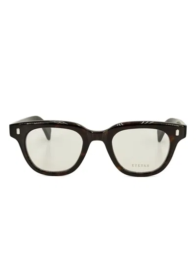 Eyevan7285 Geometric-frame Glasses In Brown