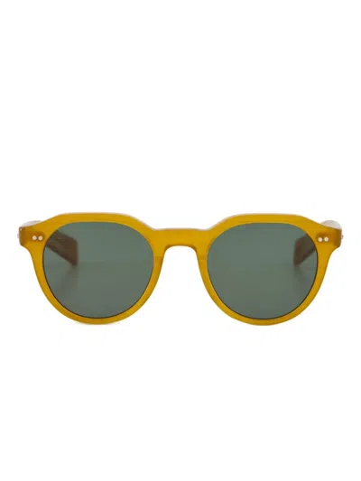 Eyevan7285 Round-frame Acetate Sunglasses In Yellow