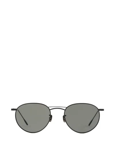 Eyevan7285 Round-frame Double-bridge Sunglasses In Black