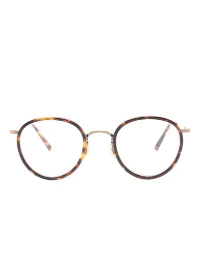 Eyevan7285 Tortoiseshell-pattern Round-frame Glasses In Brown
