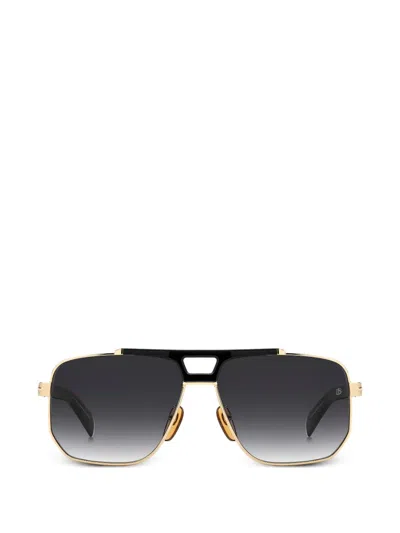 Eyewear By David Beckham Browline Sunglasses In Gold