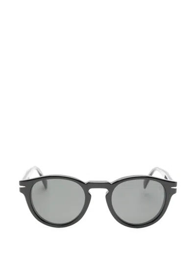 Eyewear By David Beckham Clip-on Round-frame Sunglasses In 블랙