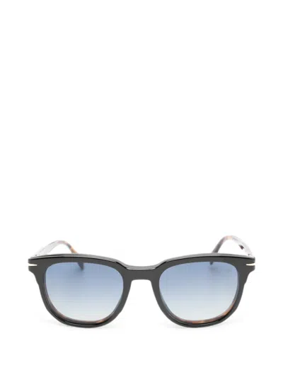 Eyewear By David Beckham Clip-on Square-frame Glasses In 브라운