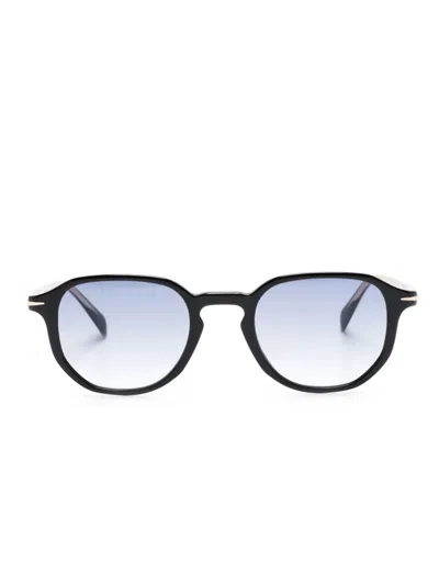 Eyewear By David Beckham Db 1140 Round-frame Sunglasses In 黑色