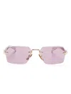 Eyewear By David Beckham Db 7109/s Geometric-frame Sunglasses In Gold