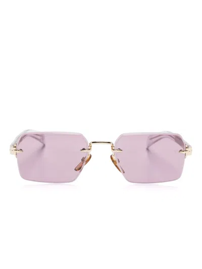 Eyewear By David Beckham Db 7109/s Geometric-frame Sunglasses In Gold