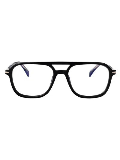 Eyewear By David Beckham Db Rectangular Acetate Eyeglasses In Black