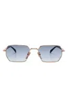 Eyewear By David Beckham Db 7109/s Geometric-frame Sunglasses In Gold