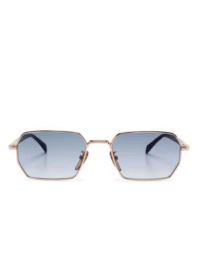 Eyewear By David Beckham Db 7109/s Geometric-frame Sunglasses In Gold