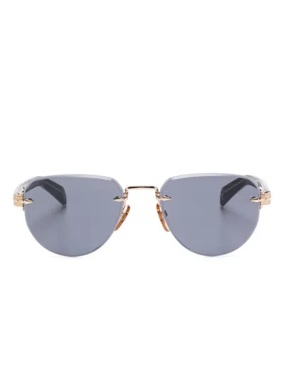 Eyewear By David Beckham Db7144s Sunglasses In Gold