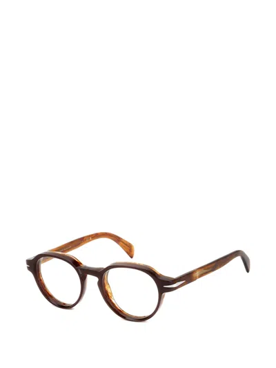 Eyewear By David Beckham Geometric-frame Glasses In Brown