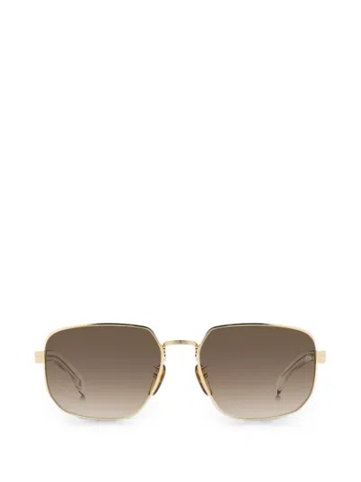 Eyewear By David Beckham Sonnenbrille Mit Geometrischem Gestell In Gold