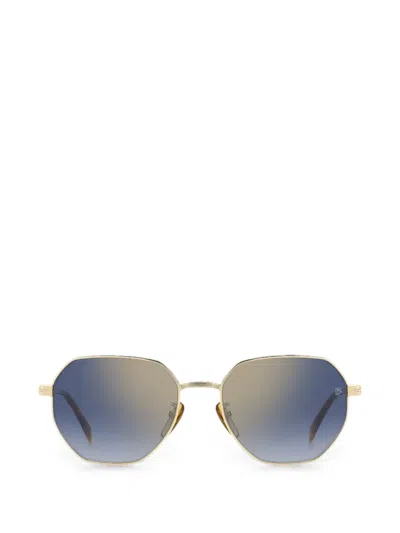 Eyewear By David Beckham Geometric-frame Sunglasses In Gold
