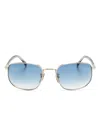 Eyewear By David Beckham Gradient-lenses Square-frame Sunglasses In Gold