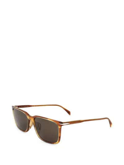 Eyewear By David Beckham 스퀘어 뿔테 선글라스 In Brown