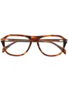 Eyewear By David Beckham Tortoise Shell Round Sunglasses In Brown