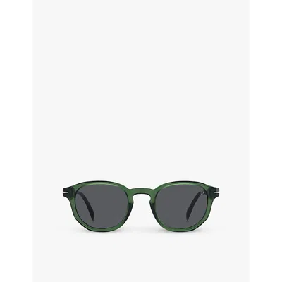 Eyewear By David Beckham Womens  1007/s Round-frame Acetate Sunglasses In Green