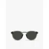 Eyewear By David Beckham Womens 1111/s Round-frame Acetate Sunglasses Green In Green