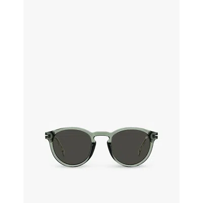 Eyewear By David Beckham Womens 1111/s Round-frame Acetate Sunglasses Green