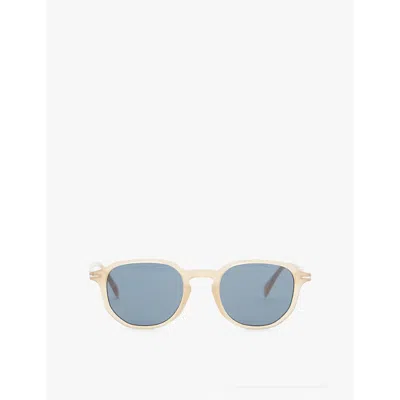 Eyewear By David Beckham Mens 1140/s Havana Gold Square-frame Sunglasses