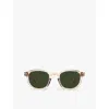 Eyewear By David Beckham Mens Mud 1007/s Round-frame Acetate Sunglasses In Mud