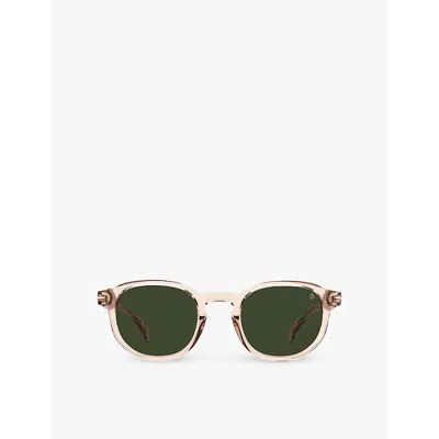 Eyewear By David Beckham Mens Mud 1007/s Round-frame Acetate Sunglasses