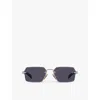 Eyewear By David Beckham Mens 7109/s Rectangle-frame Metal Sunglasses Ruthenium Black