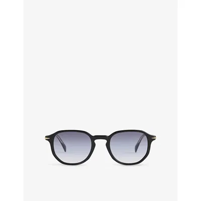 Eyewear By David Beckham Mens Black Db 1140/s Rectangle-frame Acetate Sunglasses