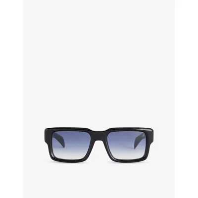 Eyewear By David Beckham Mens Black Gold Db7159/s Rectangular-frame Acetate Sunglasses