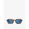 Eyewear By David Beckham Mens Brown Horn 1140/s Rectangle-frame Acetate Sunglasses In Brown