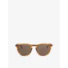 Eyewear By David Beckham Mens Brown Horn 1160/s Rectangle-frame Acetate Sunglasses In Brown Horn