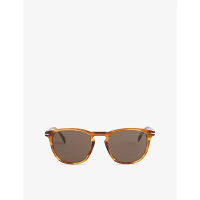 Eyewear By David Beckham Mens Brown Horn 1160/s Rectangle-frame Acetate Sunglasses