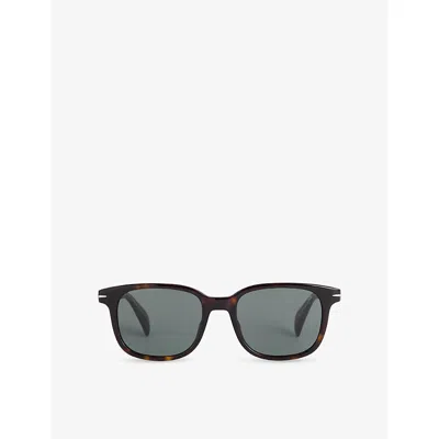 Eyewear By David Beckham Mens 1177/s Havana Rectangular Acetate Sunglasses