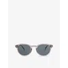 Eyewear By David Beckham Mens Grey 1007/s Round-frame Acetate Sunglasses In Grey