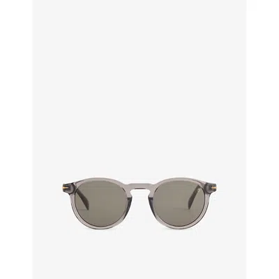 Eyewear By David Beckham Mens Grey 1036/s Round-frame Acetate Sunglasses
