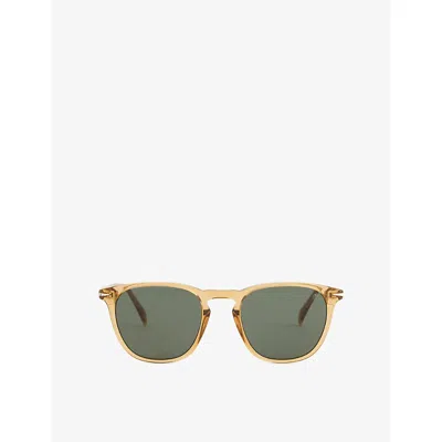 Eyewear By David Beckham Mens Yellow Db 1160/s Rectangle-frame Acetate Sunglasses In Multi