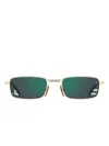 Eyewear By David Beckham Origami Rectangle-frame Sunglasses In Black